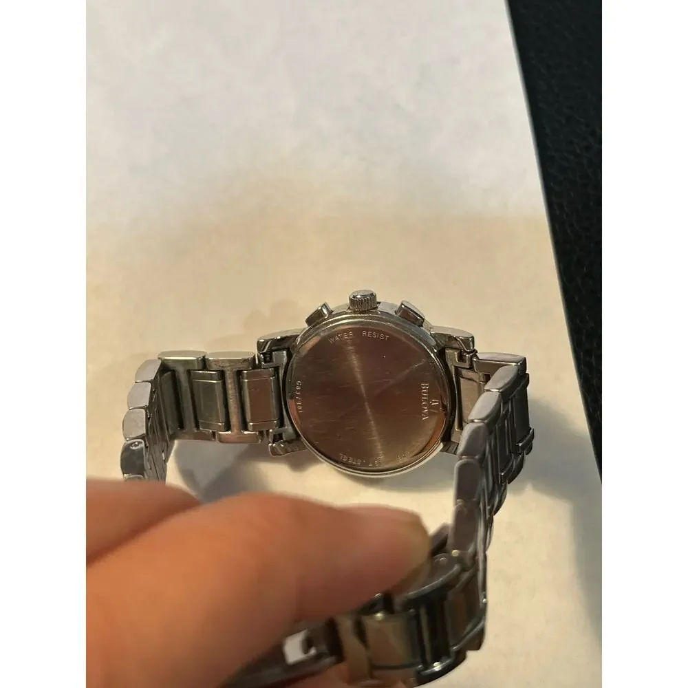 Pink Faced Bulova Ladies Wristwatch